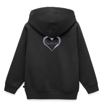 Hundeliebe - Kinder Premium Organic Hoodie - Schwarz - Hinten - AI Model Kid Male (0cm)