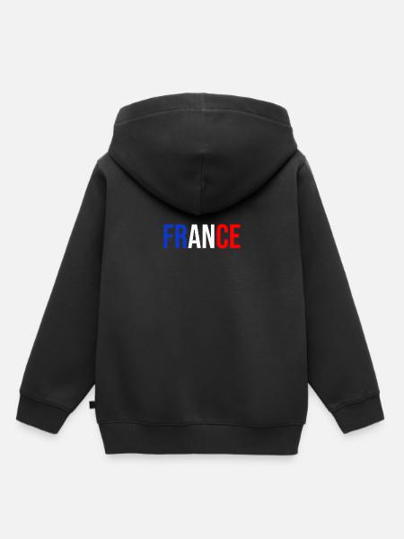 Frankreich Nationalflagge - Kinder Premium Organic Hoodie - Schwarz