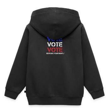Vote Vote Vote - Sweat Premium à capuche enfant bio - noir - Dos - AI Model Kid Male (0cm)
