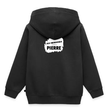 Pierre - Sweat Premium à capuche enfant bio - noir - Dos - AI Model Kid Male (0cm)