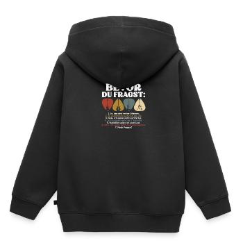 Bevor Du Fragst Gitarren Mehr Als 3 Akkorde - Kinder Premium Organic Hoodie - Schwarz - Hinten - AI Model Kid Male (0cm)