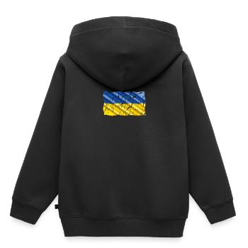 Ukraine - Sweat Premium à capuche enfant bio - noir - Dos - AI Model Kid Male (0cm)