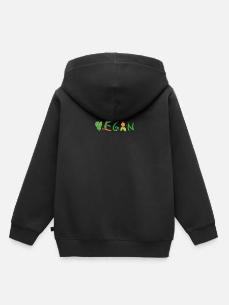Vegan Vegetable Gift - Kinder Premium Organic Hoodie - Schwarz