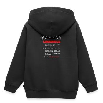 Ingenieur - Kinder Premium Organic Hoodie - Schwarz - Hinten - AI Model Kid Male (0cm)