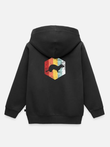 Frettchen - Kinder Premium Organic Hoodie - Schwarz