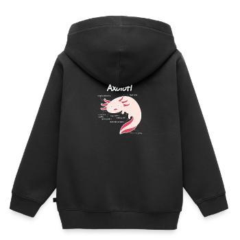Axolotl - Kinder Premium Organic Hoodie - Schwarz - Hinten - AI Model Kid Male (0cm)
