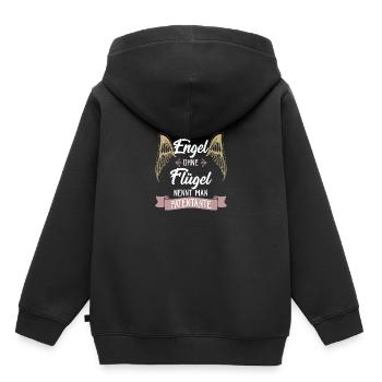 marraine - Sweat Premium à capuche enfant bio - noir - Dos - AI Model Kid Male (0cm)