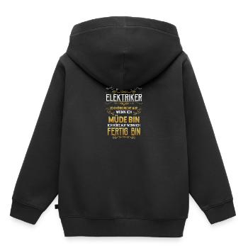 electrician - Kids Premium Organic Hoodie - black - Back - AI Model Kid Male (0cm)
