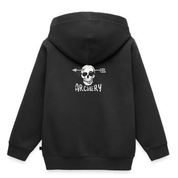 Bogenschießen - Kinder Premium Organic Hoodie - Schwarz - Hinten - AI Model Kid Male (0cm)