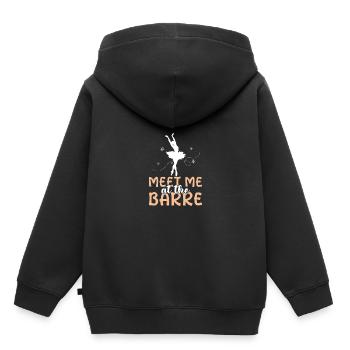 Meet Me At The Barre Ballet Dancer Dancing School - Kinder Premium Organic Hoodie - Schwarz - Hinten - AI Model Kid Male (0cm)