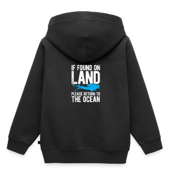 If Found On Land Please Return To The Ocean Scuba - Kinder Premium Organic Hoodie - Schwarz - Hinten - AI Model Kid Male (0cm)