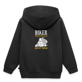 Biker Werden Nicht Grau Das Ist Chrom Motorradfahr - Kinder Premium Organic Hoodie - Schwarz - Hinten - AI Model Kid Male (0cm)