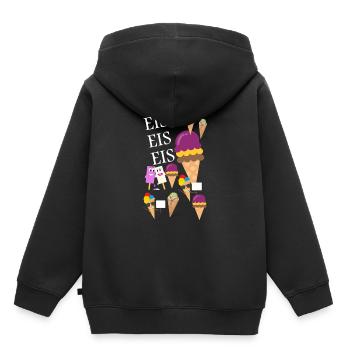 Eis, Eis, Eis - Kinder Premium Organic Hoodie - Schwarz - Hinten - AI Model Kid Male (0cm)