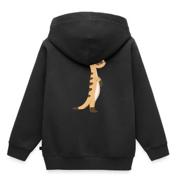 Meerkat Mongoose - Kids Premium Organic Hoodie - black - Back - AI Model Kid Male (0cm)