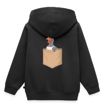 Auerhahn - Kinder Premium Organic Hoodie - Schwarz - Hinten - AI Model Kid Male (0cm)