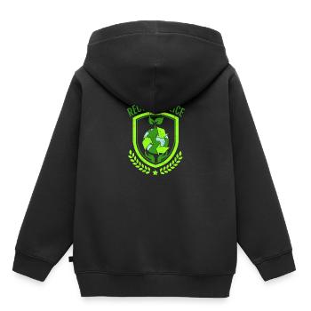 Recycling-Polizei Reduzieren Wiederverwendung Speichern Planet Planet Geschenk - Kinder Premium Organic Hoodie - Schwarz - Hinten - AI Model Kid Male (0cm)
