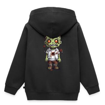 Mitternachts Zombie Spaß an Halloween - Kinder Premium Organic Hoodie - Schwarz - Hinten - AI Model Kid Male (0cm)