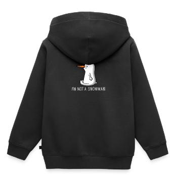 Lapin au nez de carotte - Sweat Premium à capuche enfant bio - noir - Dos - AI Model Kid Male (0cm)