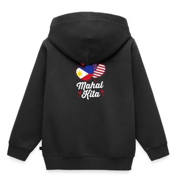 Philippinisch Philippinen - Kinder Premium Organic Hoodie - Schwarz - Hinten - AI Model Kid Male (0cm)