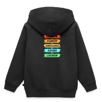 Philippinisch Philippinen - Kinder Premium Organic Hoodie - Schwarz - Hinten - AI Model Kid Male (0cm)