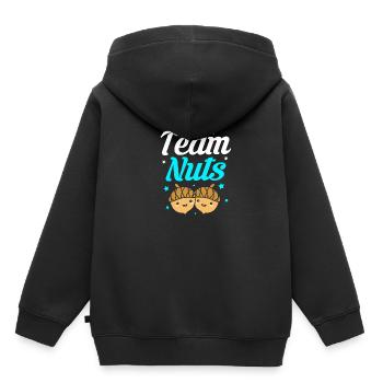 Babyshower révélatrice de sexe - Sweat Premium à capuche enfant bio - noir - Dos - AI Model Kid Male (0cm)
