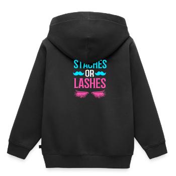 Babyshower révélatrice de sexe - Sweat Premium à capuche enfant bio - noir - Dos - AI Model Kid Male (0cm)