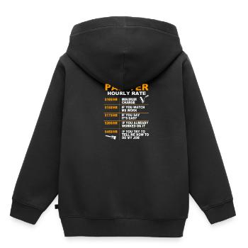 Maler - Kinder Premium Organic Hoodie - Schwarz - Hinten - AI Model Kid Male (0cm)