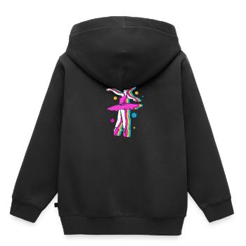 Danseuse de ballet - Sweat Premium à capuche enfant bio - noir - Dos - AI Model Kid Male (0cm)