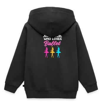 Ballet Ballet Dancer - Kids Premium Organic Hoodie - black - Back - AI Model Kid Male (0cm)