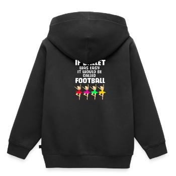 Ballet Ballet Dancer - Kids Premium Organic Hoodie - black - Back - AI Model Kid Male (0cm)