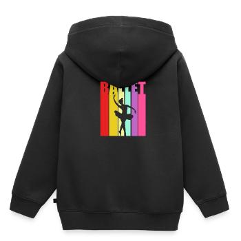 Danseuse de ballet - Sweat Premium à capuche enfant bio - noir - Dos - AI Model Kid Male (0cm)