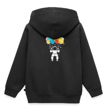 Univers Système Solaire - Sweat Premium à capuche enfant bio - noir - Dos - AI Model Kid Male (0cm)