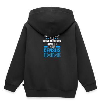 Généalogie de l’arbre généalogique - Sweat Premium à capuche enfant bio - noir - Dos - AI Model Kid Male (0cm)