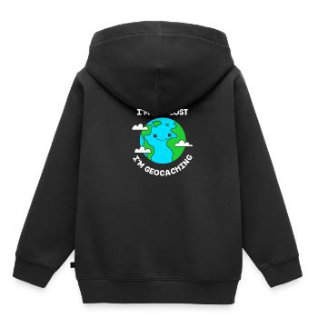 Geocaching Geocache Geocacher - Kids Premium Organic Hoodie - black - Back - AI Model Kid Male (0cm)