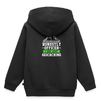 Geocaching Geocache Geocacher - Kids Premium Organic Hoodie - black - Back - AI Model Kid Male (0cm)