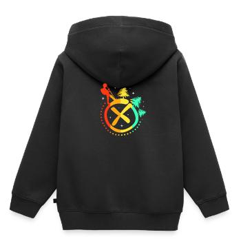 Geocaching Geocache Geocacher - Kids Premium Organic Hoodie - black - Back - AI Model Kid Male (0cm)
