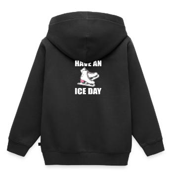 Patinage sur glace Patinage sur glace Patinage sur glace - Sweat Premium à capuche enfant bio - noir - Dos - AI Model Kid Male (0cm)
