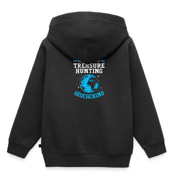 Geocaching Geocache Geocacher - Kids Premium Organic Hoodie - black - Back - AI Model Kid Male (0cm)