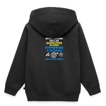 Geocaching Geocache Geocacher - Kids Premium Organic Hoodie - black - Back - AI Model Kid Male (0cm)