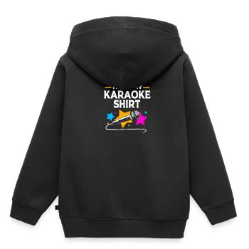 Karaoké - Sweat Premium à capuche enfant bio - noir - Dos - AI Model Kid Male (0cm)