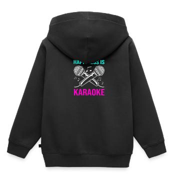 Karaoke - Kinder Premium Organic Hoodie - Schwarz - Hinten - AI Model Kid Male (0cm)