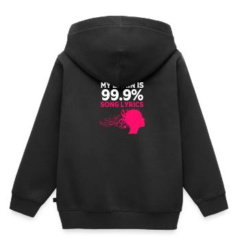 Karaoke - Kinder Premium Organic Hoodie - Schwarz - Hinten - AI Model Kid Male (0cm)