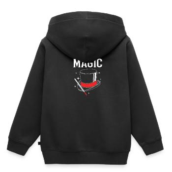 Zauberer - Kinder Premium Organic Hoodie - Schwarz - Hinten - AI Model Kid Male (0cm)