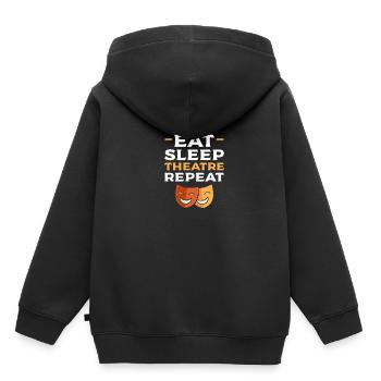 Théâtre - Sweat Premium à capuche enfant bio - noir - Dos - AI Model Kid Male (0cm)