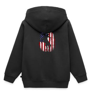 Rodeo - Kinder Premium Organic Hoodie - Schwarz - Hinten - AI Model Kid Male (0cm)