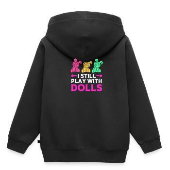 Vaudou - Sweat Premium à capuche enfant bio - noir - Dos - AI Model Kid Male (0cm)