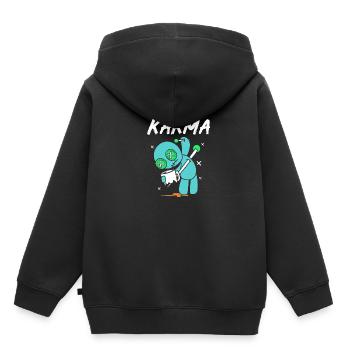 Karma vaudou - Sweat Premium à capuche enfant bio - noir - Dos - AI Model Kid Male (0cm)