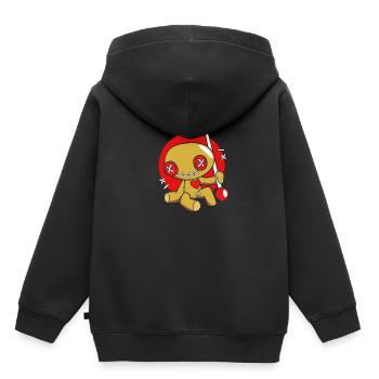 Poupée vaudou - Sweat Premium à capuche enfant bio - noir - Dos - AI Model Kid Male (0cm)