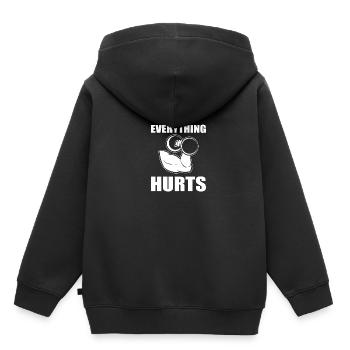 Fitness Fitnesstrainer Fitnessstudio - Kinder Premium Organic Hoodie - Schwarz - Hinten - AI Model Kid Male (0cm)