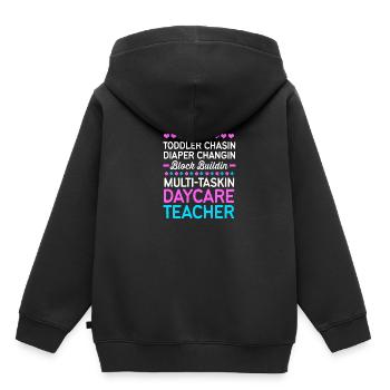 Daycare Center Education Educator Educator - Kids Premium Organic Hoodie - black - Back - AI Model Kid Male (0cm)